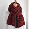 Ежедневный зимний теплый сплошной дизайнер вязаный шарф